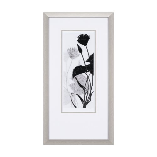 15012 - Floral Silhouette III by Mercana Studio Hand Embellished Textured Framed Art Print Matted under Glas