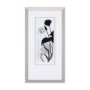 15012 - Floral Silhouette III by Mercana Studio Hand Embellished Textured Framed Art Print Matted under Glas