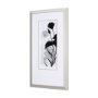 15012 - Floral Silhouette III by Mercana Studio Hand Embellished Textured Framed Art Print Matted under Glas