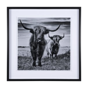 Highlands by Mercana Studio a Hand Embellished Textured Framed Photo Art Print Matted under Glass