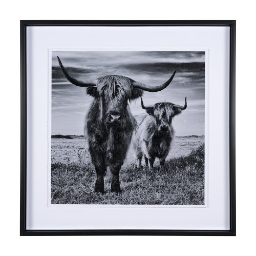 15018 - Highlands by Mercana Studio a Hand Embellished Textured Framed Photo Art Print Matted under Glass