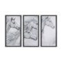 15025 - Running Horses (set of 3) by Mercana Studio a Hand Embellished Textured Framed Art Print