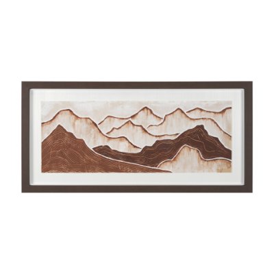 15032 - Red Rock View I by Studio M a handmade Original Framed 3D Textured Artwork under Glass
