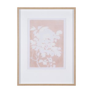 Flower Silhouette-Peony by Mercana Studio Hand Embellished Framed Art Print Matted under Glass