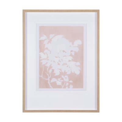 15050 - Flower Silhouette-Peony by Mercana Studio Hand Embellished Framed Art Print Matted under Glass