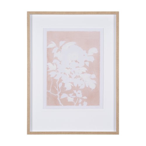 15050 - Flower Silhouette-Peony by Mercana Studio Hand Embellished Framed Art Print Matted under Glass
