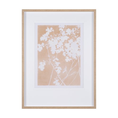 15052 - Flower Silhouette-Jasmine by Mercana Studio Hand Embelished Framed Art Print Matted under Glass