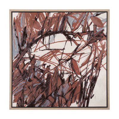 102591-FL - Raveled by Mercana Studio a Hand Embellished Textured Framed Canvas
