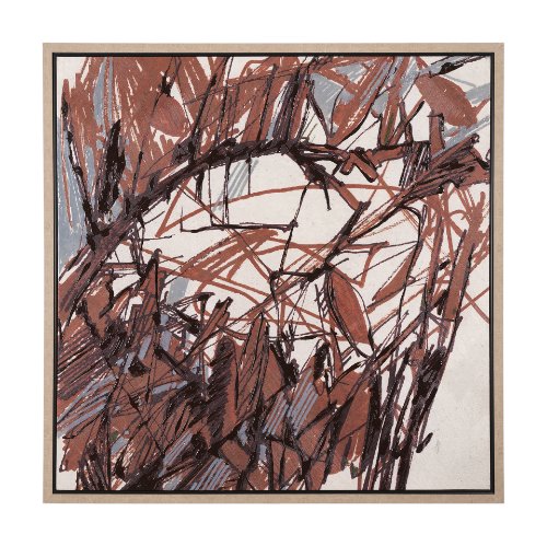 102591-FL - Raveled by Mercana Studio a Hand Embellished Textured Framed Canvas