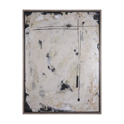 102593-FL - Clay II by Mercana Studio a Hand Embellished Textured Framed Canvas