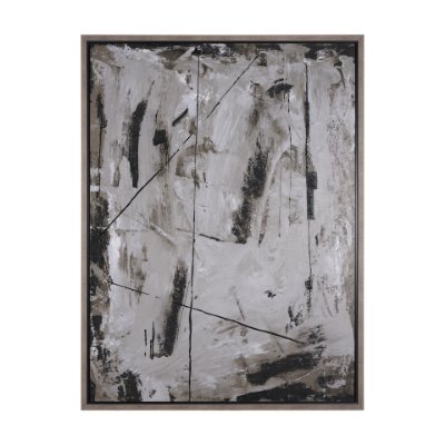 102594-FL - Clay III by Mercana Studio a Hand Embellished Textured Framed Canvas