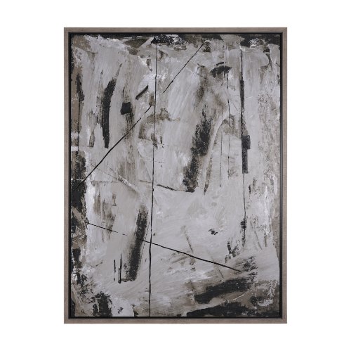 102594-FL - Clay III by Mercana Studio a Hand Embellished Textured Framed Canvas