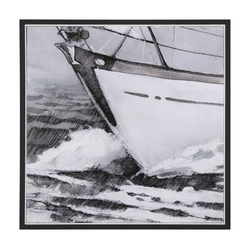 102595-FL - Seaside Vacation III by Mercana Studio a Hand Embellished Textured Framed Canvas