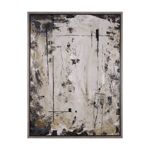 102598-FL - Clay I by Mercana Studio a Hand Embellished Textured Framed Canvas