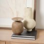 70078 - Rylee 7.7H Medium Brown Ceramic Vase