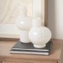 70346 - Heket Short White Glass Vase
