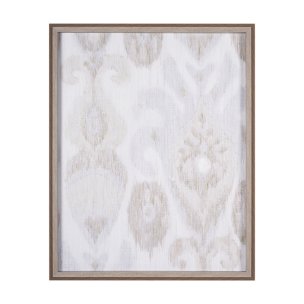 Ikat Patterns I by Silvia Krause a Hand Embellished Textured Framed Art Print