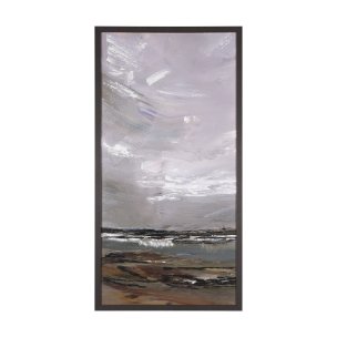 Grey Day I by Mercana Studio a Hand Embellished Textured Framed Canvas