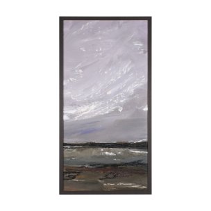 Grey Day II by Mercana Studio a Hand Embellished Textured Framed Canvas