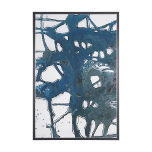 Tributary II by Mercana Studio a Hand Embellished Textured Framed Canvas