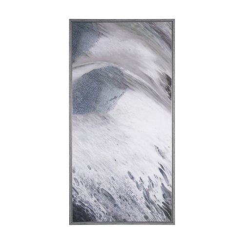 102609-FL - Storm Surge IV by Mercana Studio a Hand Embellished Textured Framed Canvas