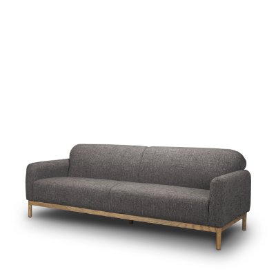 70418 - Hale Sofa W/ Medium Brown Wood and Gray Fabric