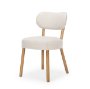 70424 - Owen Dining Chair W/ Medium Brown Wood and Beige Fabric