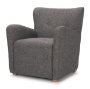 70429 - Dunstan Accent Chair Upholstered Gray Twill Fabric and Medium Brown Wood Feet