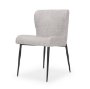 70431 - Hartt Dining Chair W/ Matte Black Metal Frame and Gray Fabric
