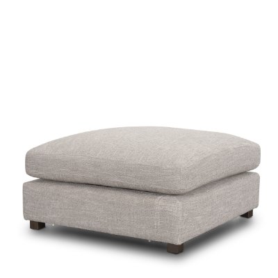 70477 - Halston Large Ottoman Light Gray Performance Fabric