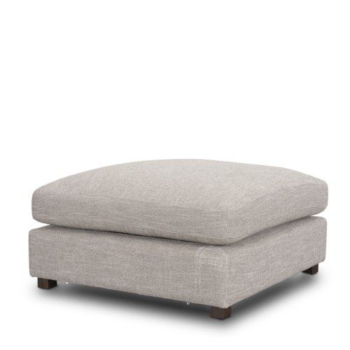 70477 - Halston Large Ottoman Light Gray Performance Fabric