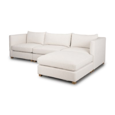 70743-C - Halston 4 Piece (w/ 1 x Ottoman) Oatmeal Chaise Sofa Set
