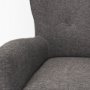 70429 - Dunstan Accent Chair Upholstered Gray Twill Fabric and Medium Brown Wood Feet
