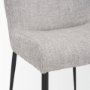 70431 - Hartt Dining Chair W/ Matte Black Metal Frame and Gray Fabric