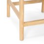 70592 - Sam Counter Stool W/ Light Brown Wood Frame and Beige Upholstered Seat