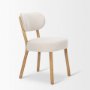 70424 - Owen Dining Chair W/ Medium Brown Wood and Beige Fabric