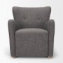 70429 - Dunstan Accent Chair Upholstered Gray Twill Fabric and Medium Brown Wood Feet