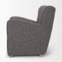 70429 - Dunstan Accent Chair Upholstered Gray Twill Fabric and Medium Brown Wood Feet