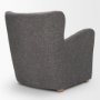 70429 - Dunstan Accent Chair Upholstered Gray Twill Fabric and Medium Brown Wood Feet
