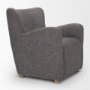 70429 - Dunstan Accent Chair Upholstered Gray Twill Fabric and Medium Brown Wood Feet