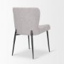 70431 - Hartt Dining Chair W/ Matte Black Metal Frame and Gray Fabric