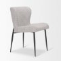 70431 - Hartt Dining Chair W/ Matte Black Metal Frame and Gray Fabric