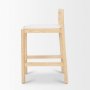 70592 - Sam Counter Stool W/ Light Brown Wood Frame and Beige Upholstered Seat