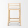70592 - Sam Counter Stool W/ Light Brown Wood Frame and Beige Upholstered Seat
