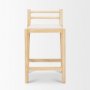 70592 - Sam Counter Stool W/ Light Brown Wood Frame and Beige Upholstered Seat