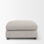 70477 - Halston Large Ottoman Light Gray Performance Fabric