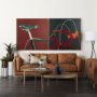 102019-L - Bike Handle Green by Alarm a Hand Embellished Textured Canvas