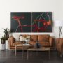 102019-L - Bike Handle Green by Alarm a Hand Embellished Textured Canvas