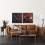 102022-S - Bike Handle Orange by Alarm a Hand Embellished Textured Canvas