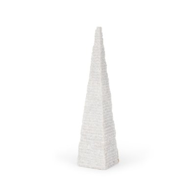 70502 - Pyramis White Rough Marble Obelisk 16"